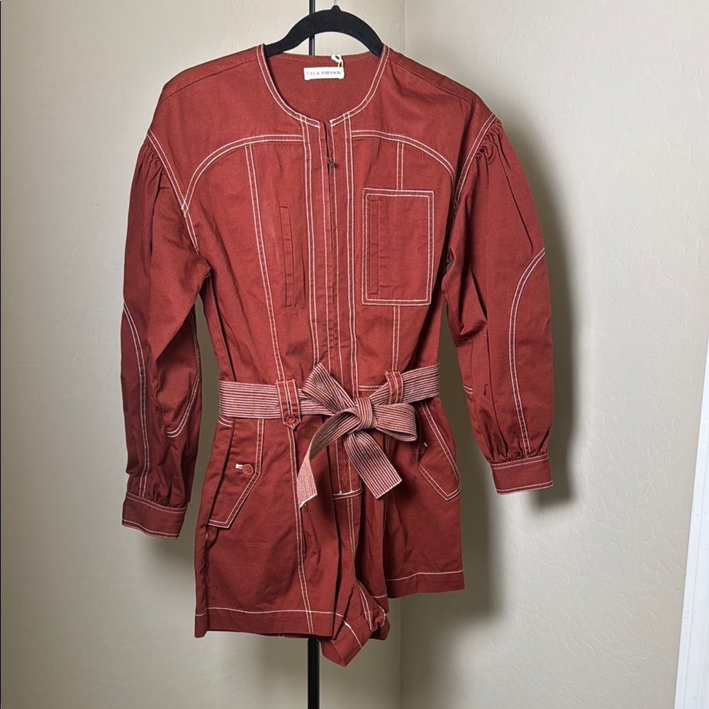 Ulla Johnson Terracotta Jumpsuit with Belt